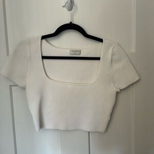 Aritzia White Crop Top